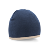 Two-Tone Pull On Beanie in frenchnavy-stone