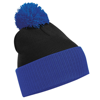 Snowstar Two-Tone Beanie in black-brightroyal