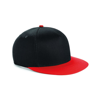Youth Size Snapback in black-brightred