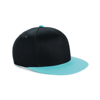 Youth Size Snapback in black-surfblue