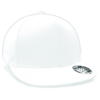 Pro-Stretch Flat Peak Cap in white