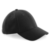 Melton Wool 6-Panel Cap in black