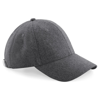 Melton Wool 6-Panel Cap in grey