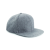 Melton Wool Snapback in grey-marl