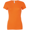 Baby Rib Short Sleeve Crew Neck T-Shirt in orange