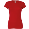 Baby Rib Short Sleeve Crew Neck T-Shirt in red