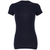 Sheer Mini Rib Crew Neck T-Shirt in midnight