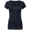 Sheer Mini Rib Scoop Neck T-Shirt in midnight