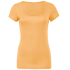Sheer Mini Rib Scoop Neck T-Shirt in orange-sorbet