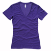 Jersey Deep V-Neck T-Shirt in team-purple