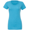 Triblend Crew Neck T-Shirt in aqua-triblend