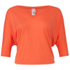 Flowy VNeck Crop T-Shirt in coral