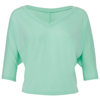 Flowy VNeck Crop T-Shirt in mint