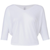 Flowy VNeck Crop T-Shirt in white