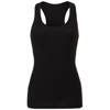 2X1 Rib Racerback Longer Length Tank Top in black