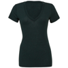 Triblend Deep V-Neck T-Shirt in emerald-triblend