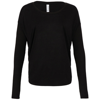 Flowy Long Sleeve T-Shirt With 2X1 Sleeves in black