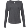 Flowy Long Sleeve T-Shirt With 2X1 Sleeves in dark-grey-heather