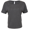 Flowy Open-Back T-Shirt in dark-grey-heather
