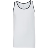 Unisex Jersey Tank Top in white-black