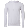 Unisex Polycotton Fleece Pullover Hoodie in white