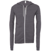 Unisex Polycotton Fleece Full Zip Hoodie in dark-grey-marble-fleece