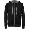 Unisex Polycotton Fleece Full Zip Hoodie in digitalblack