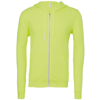 Unisex Polycotton Fleece Full Zip Hoodie in neon-yellow