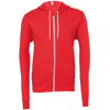 Unisex Polycotton Fleece Full Zip Hoodie in red