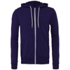 Unisex Polycotton Fleece Full Zip Hoodie in team-purple