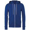 Unisex Polycotton Fleece Full Zip Hoodie in true-royal