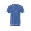 Unisex Polycotton Short Sleeve T-Shirt in true-royal-acid-wash