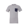 Unisex Jersey Short Sleeve Pocket T-Shirt in athleticheather-navy
