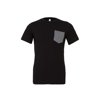 Unisex Jersey Short Sleeve Pocket T-Shirt in black-deepheather