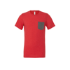 Unisex Jersey Short Sleeve Pocket T-Shirt in heatherred-deepheather