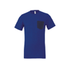 Unisex Jersey Short Sleeve Pocket T-Shirt in heathertrueroyal-navy,