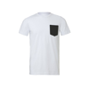 Unisex Jersey Short Sleeve Pocket T-Shirt in white-black