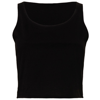 Women'S Polycotton Crop Top in black