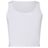 Women'S Polycotton Crop Top in white