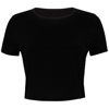 Women'S Polycotton Crop Tee in black