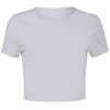 Women'S Polycotton Crop Tee in white