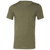 Jersey Raw Neck Tee in military-green