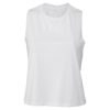Women'S Racerback Cropped Tank in solid-white-blend