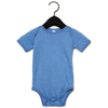 Baby Jersey Short Sleeve Onesie in heather-columbia-blue