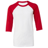 Youth ¾ Sleeve Baseball Tee in white-red