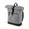 Roll-Top Backpack in greymarl-black