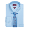 Alba Cotton-Rich Slim Fit Shirt in blue