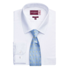 Alba Cotton-Rich Slim Fit Shirt in white