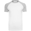 Raglan Contrast Tee in white-heathergrey