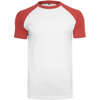 Raglan Contrast Tee in white-red